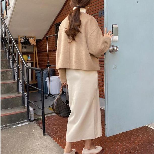 Vネックフレンチコート 4333-画像6-韓国ファッション通販POPREA［ポップリア］