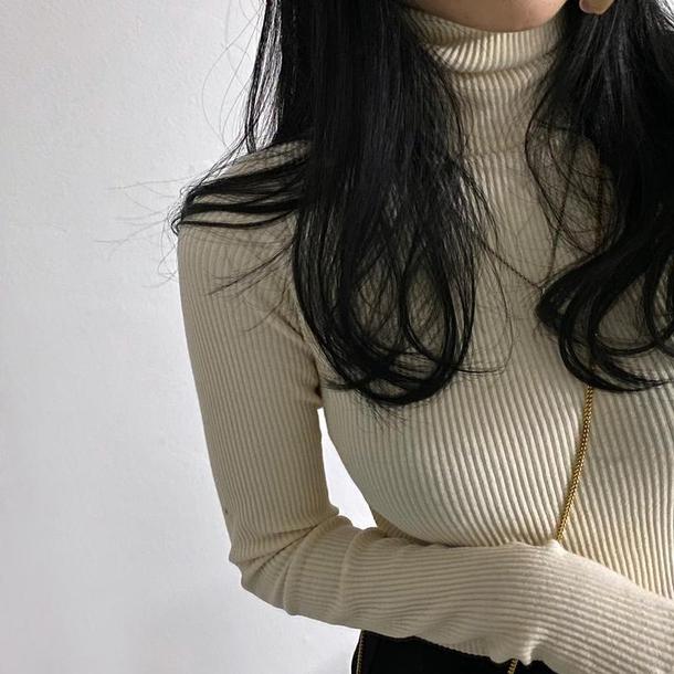 ハイネックストレッチリブニット 4113-画像6-韓国ファッション通販POPREA［ポップリア］