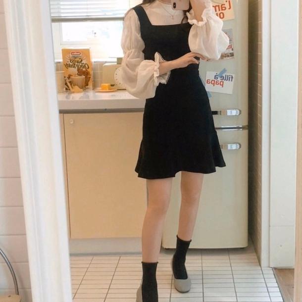 マーメイドジャンスカ＆レースブラウス 3334-画像6-韓国ファッション通販POPREA［ポップリア］