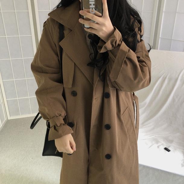 オーバーサイズトレンチコート 3817-画像6-韓国ファッション通販POPREA［ポップリア］