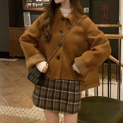 ショートフリースジャケット 3990-画像6-韓国ファッション通販POPREA［ポップリア］