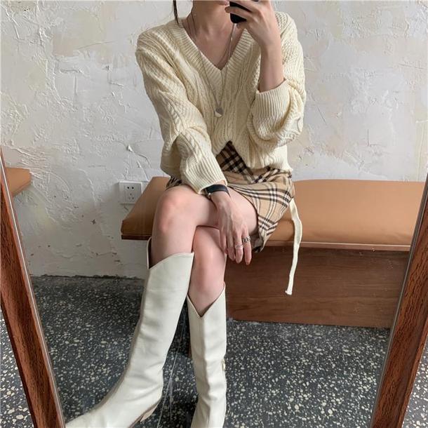 バックストラップショートニット 3925-画像6-韓国ファッション通販POPREA［ポップリア］