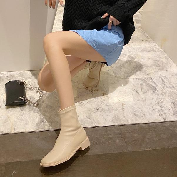 ソフトエコレザーショートブーツ 3859-画像6-韓国ファッション通販POPREA［ポップリア］