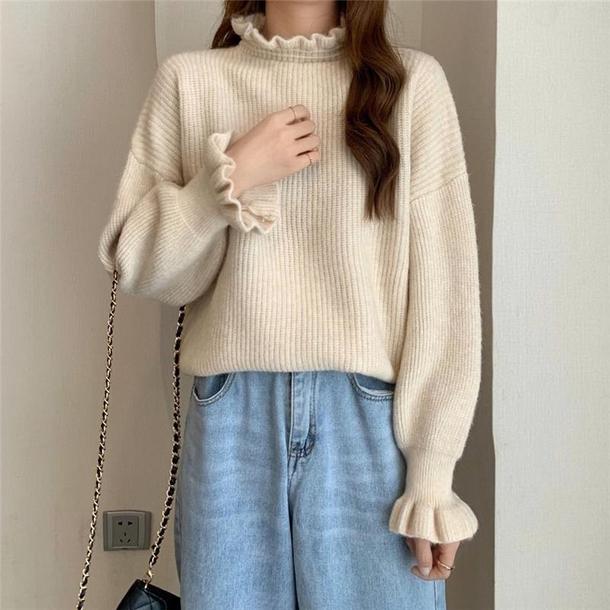 キャンディスリーブフリルニット 4297-画像6-韓国ファッション通販POPREA［ポップリア］