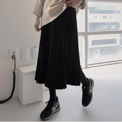 プリーツニットスカート 4078-画像7-韓国ファッション通販POPREA［ポップリア］