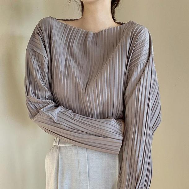 シックプリーツブラウス 4081-画像7-韓国ファッション通販POPREA［ポップリア］