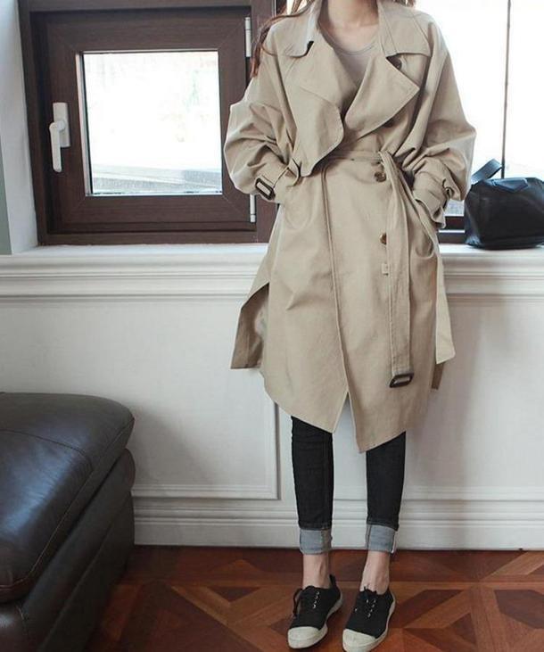 ラグランスリーブトレンチコート 3319-画像7-韓国ファッション通販POPREA［ポップリア］