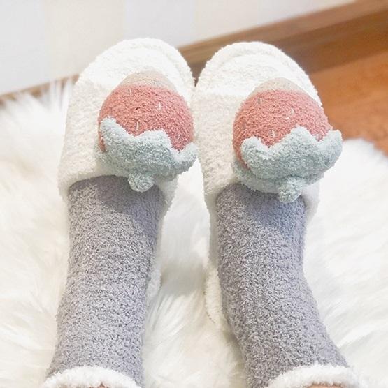 いちごモコモコスリッパ 3482-画像7-韓国ファッション通販POPREA［ポップリア］