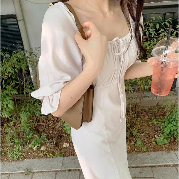 フロントギャザークラシックワンピ 4626-画像7-韓国ファッション通販POPREA［ポップリア］