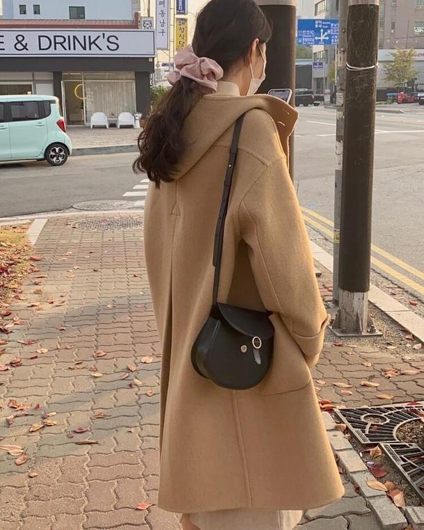 フーディウールロングコート 4068-画像7-韓国ファッション通販POPREA［ポップリア］