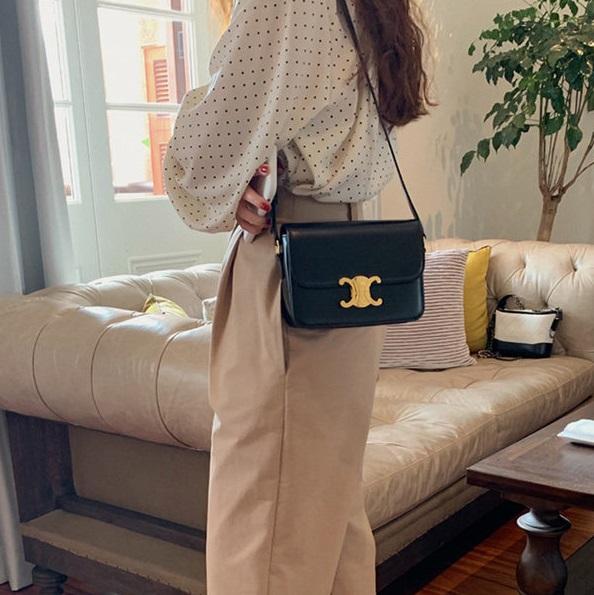 レトロVネック水玉ブラウス 3733-画像7-韓国ファッション通販POPREA［ポップリア］