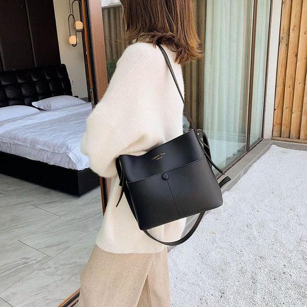 シンプルバケットショルダーバッグ 4313-画像7-韓国ファッション通販POPREA［ポップリア］