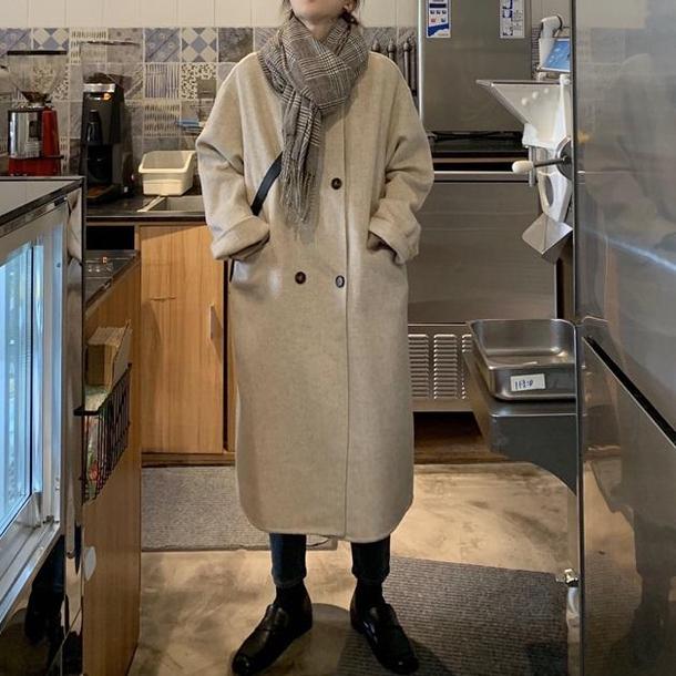 シンプルラペルウールライクコート 3905-画像7-韓国ファッション通販POPREA［ポップリア］