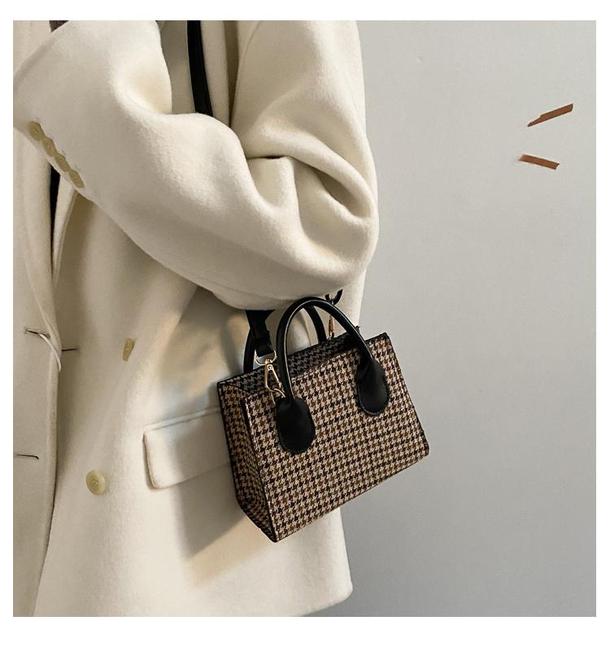 千鳥格子ショルダーバッグ 4222-画像7-韓国ファッション通販POPREA［ポップリア］