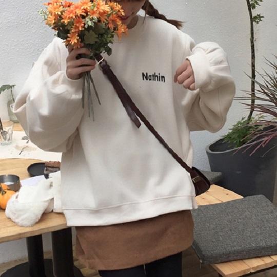 ゆるシルエットプリントスウェット 3999-画像7-韓国ファッション通販POPREA［ポップリア］