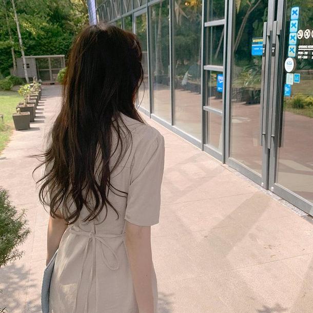 オープンカラーワンピース 4535-画像7-韓国ファッション通販POPREA［ポップリア］