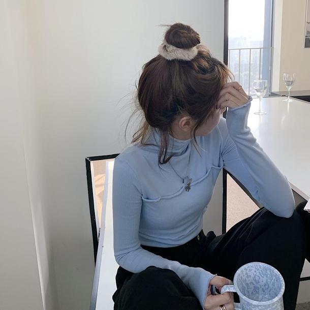 ウェーブフリルハイネックトップス 4404-画像7-韓国ファッション通販POPREA［ポップリア］