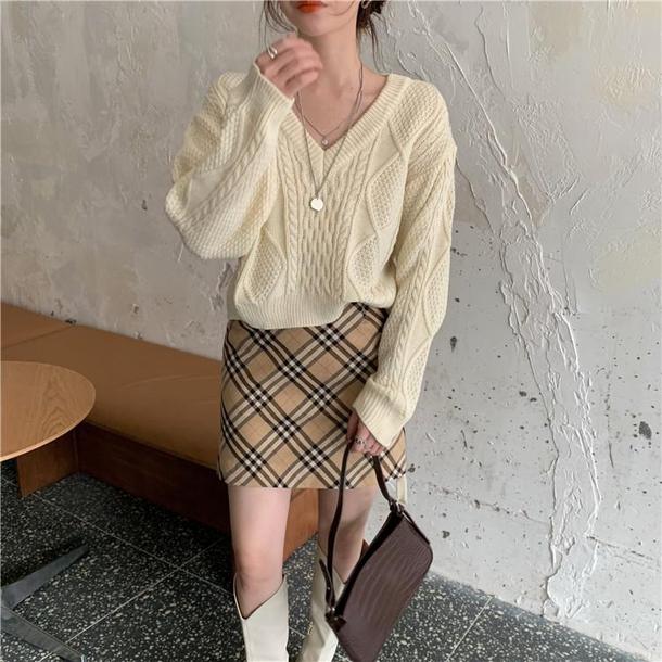 バックストラップショートニット 3925-画像7-韓国ファッション通販POPREA［ポップリア］