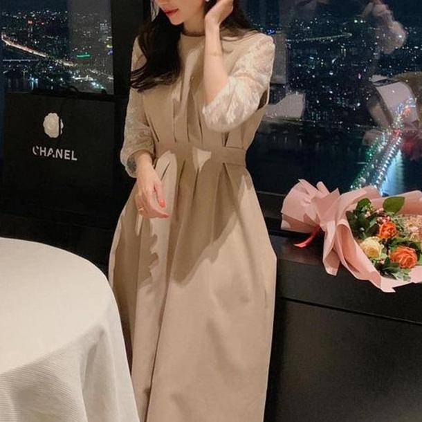 レースウエストマークワンピースセット 3194-画像7-韓国ファッション通販POPREA［ポップリア］