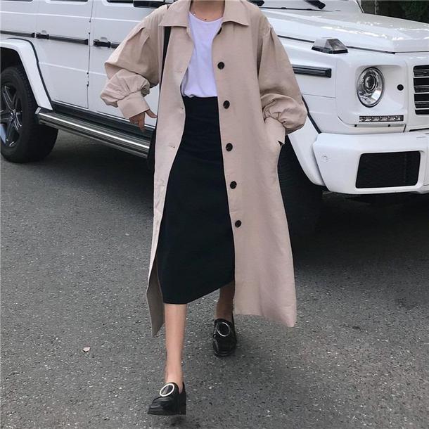 パフスリーブシングルブレストコート 3256-画像7-韓国ファッション通販POPREA［ポップリア］