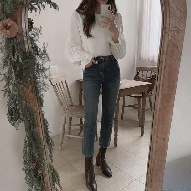 キャンディスリーブシンプルシャツ 4315-画像7-韓国ファッション通販POPREA［ポップリア］