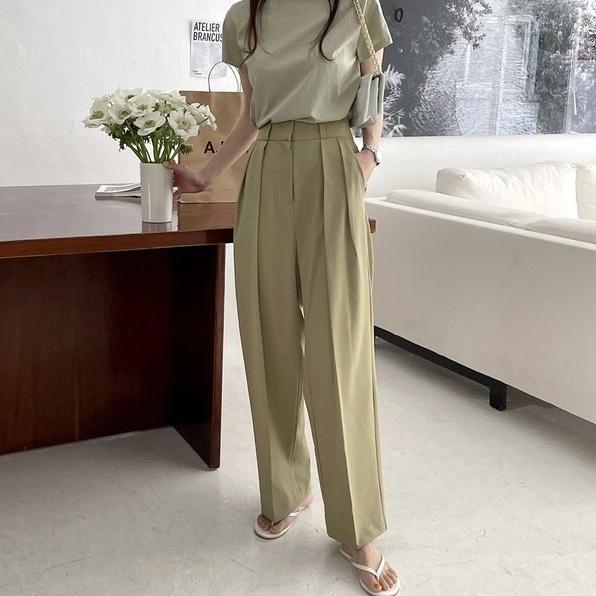 ハイウエストワイルドレッグパンツ 4617-画像7-韓国ファッション通販POPREA［ポップリア］