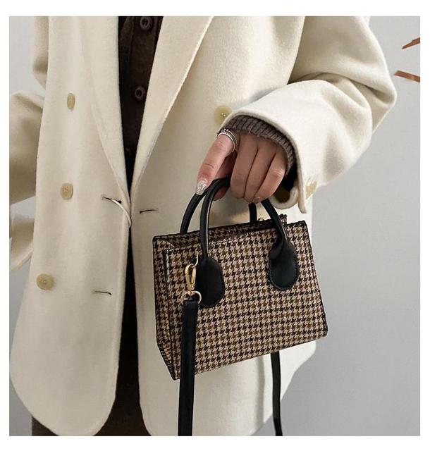 千鳥格子ショルダーバッグ 4222-画像8-韓国ファッション通販POPREA［ポップリア］