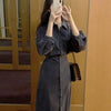 ランタンスリーブスリムワンピース 4378-画像8-韓国ファッション通販POPREA［ポップリア］