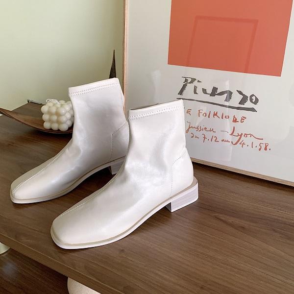 スクエアトゥショートブーツ 4183-画像8-韓国ファッション通販POPREA［ポップリア］