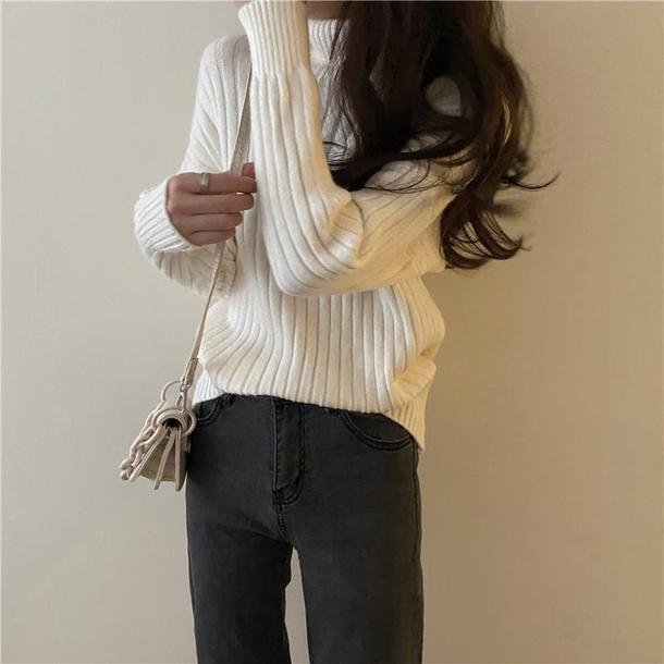 アソートハイラペルリブニット 4106-画像8-韓国ファッション通販POPREA［ポップリア］