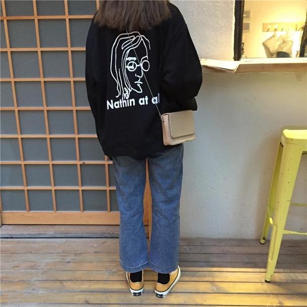 ゆるシルエットプリントスウェット 3999-画像8-韓国ファッション通販POPREA［ポップリア］