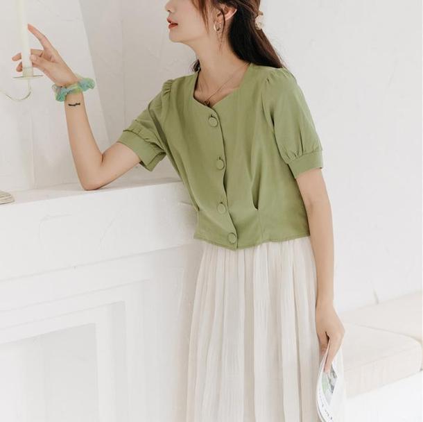 ハートネックショートトップス 4573-画像8-韓国ファッション通販POPREA［ポップリア］