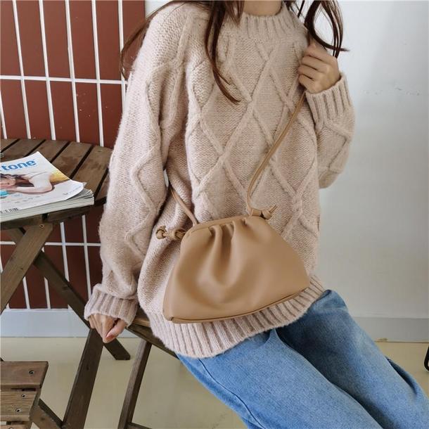 ソフトエコレザークラウドバッグ 3892-画像8-韓国ファッション通販POPREA［ポップリア］