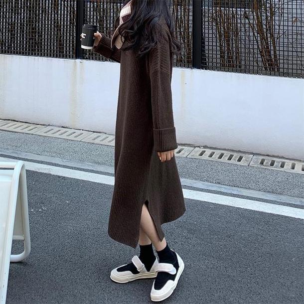 ラテカラーニットワンピース 4165-画像8-韓国ファッション通販POPREA［ポップリア］