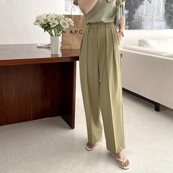 ハイウエストワイルドレッグパンツ 4617-画像8-韓国ファッション通販POPREA［ポップリア］