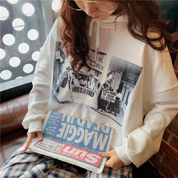 レトロプリントパーカー 3890-画像8-韓国ファッション通販POPREA［ポップリア］