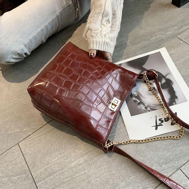 クロコパターンチェーンバッグ 3985-画像8-韓国ファッション通販POPREA［ポップリア］