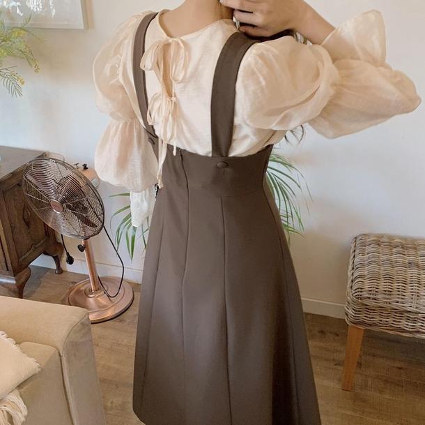 ブラウニーミドルジャンスカ 4267-画像8-韓国ファッション通販POPREA［ポップリア］