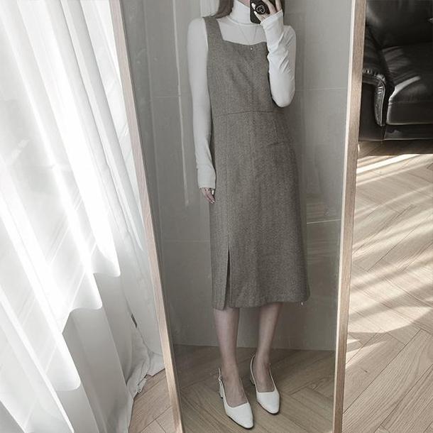 フレンチフェイクウールジャンスカ 4158-画像8-韓国ファッション通販POPREA［ポップリア］