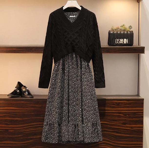 ニット＆フラワーワンピ 3825-画像8-韓国ファッション通販POPREA［ポップリア］