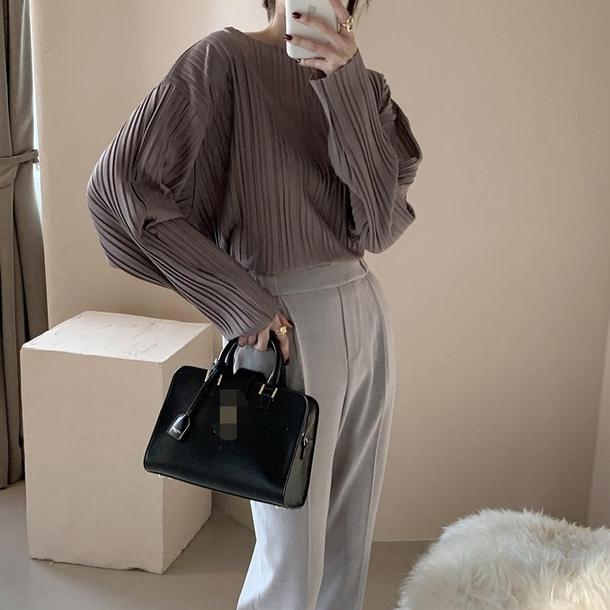 シックプリーツブラウス 4081-画像8-韓国ファッション通販POPREA［ポップリア］