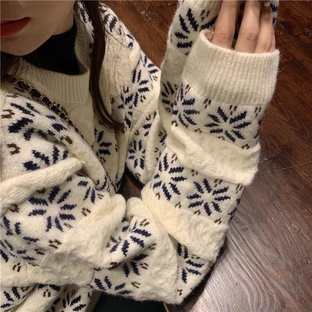 スノーフレークルーズニット 4208-画像8-韓国ファッション通販POPREA［ポップリア］