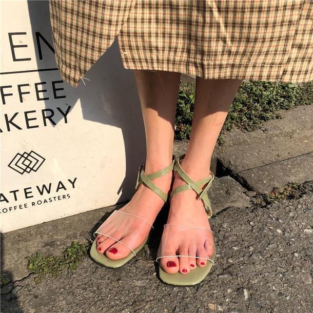 クロスストラップクリアサンダル 3380-画像9-韓国ファッション通販POPREA［ポップリア］