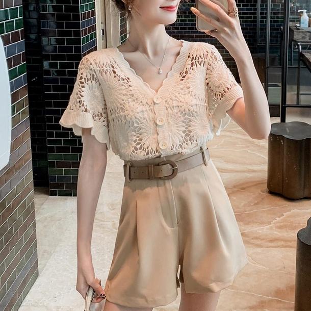 ビックフラワー刺繍カーディガン 4521-画像9-韓国ファッション通販POPREA［ポップリア］