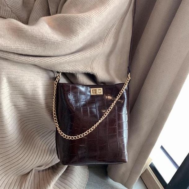 クロコパターンチェーンバッグ 3985-画像9-韓国ファッション通販POPREA［ポップリア］