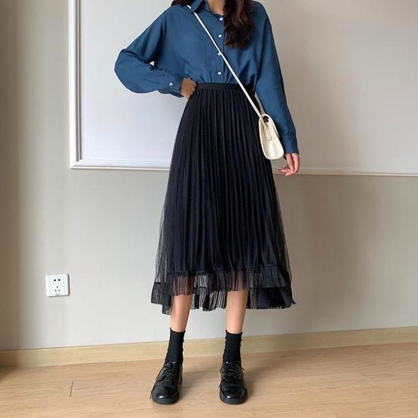 アシメシースルースカート 3109-画像9-POPREA