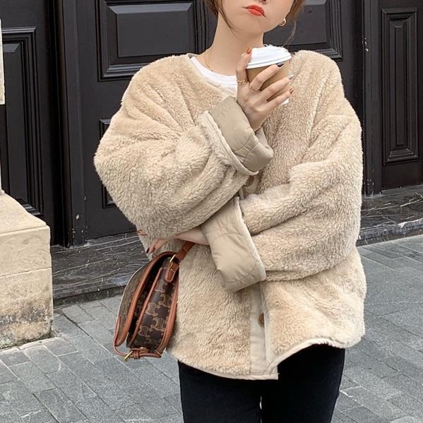 リバーシブルキルティングボアジャケット 3996-画像9-韓国ファッション通販POPREA［ポップリア］