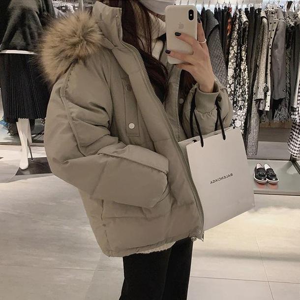 フード付きファーカラーエコダウンジャケット 4212-画像9-韓国ファッション通販POPREA［ポップリア］