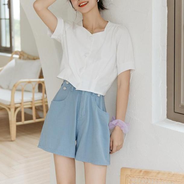 ハートネックショートトップス 4573-画像9-韓国ファッション通販POPREA［ポップリア］