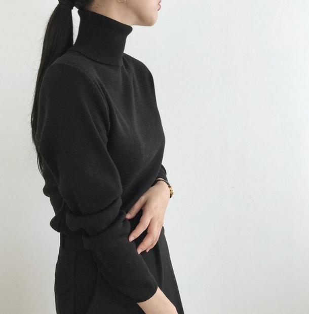ハイネックソフトフィットニット 4067-画像9-韓国ファッション通販POPREA［ポップリア］